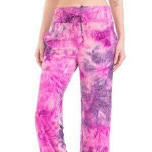 Rasblueberry Tiedye Pajama Pants Drawstring Waist Side Pockets Loungewear Large